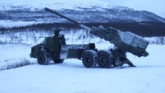 Snow winter War round white Guns Army wheels fight Europe 