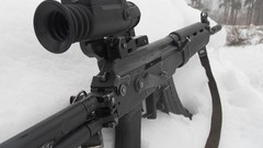 Snow winter weapons Guns scope military Finland firearms Rifles 