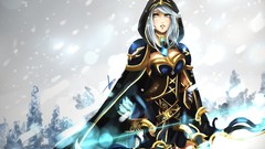 Snow woman League of Legends artwork fantasy art Ashe the Frost 
