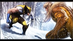 Snow X-Men wolverine fan art sabertooth