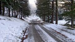 Snowy derbyshire winter high
