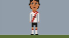 soccer pitches pixel art Minimalism Simple Background artwork