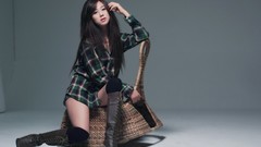 Socks sitting asians braids models black hair Korean grey 