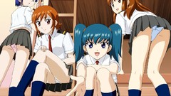 Socks skirts anime girls panties twintails vectors Stratos 4