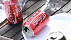 Soda cans coca-cola