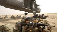 Soldiers Aircraft military Helicopters