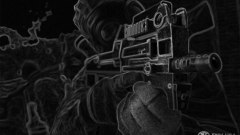 Soldiers black P90 artwork