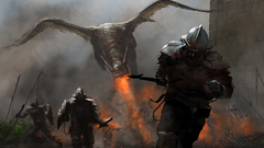 Soldiers Dragons artwork running