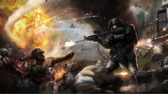 Soldiers explosions zombies Apocalypse