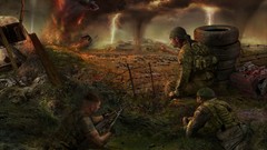 Soldiers fantasy fire tornadoes