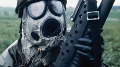 Soldiers gas masks Hazard