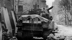 Soldiers germany Sherman tanks