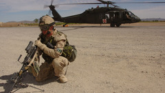 Soldiers military Helicopters Men