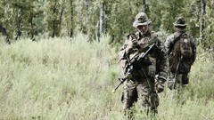 Soldiers military m4 ACOG marpat