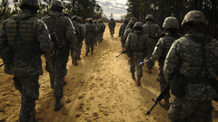 Soldiers military weapons US