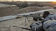 Soldiers snipers .50 cal barrett M82A1