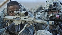Soldiers snipers Barret M82A1