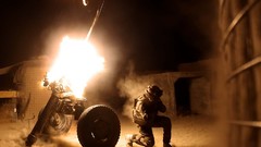 Soldiers War military mortar