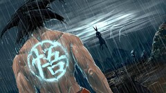 son goku Dragon Ball Anime 2013 (Year) rain dark hair back sky