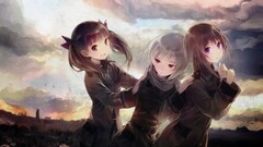 sora no woto Anime Kannagi Noel Suminoya Kureha anime girls sky