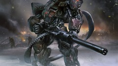 Soviet artwork exoskeleton Russians