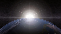 Space Earth sun blink