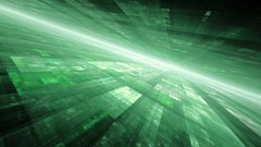 Space Green abstract horizon endless digital art futuristic