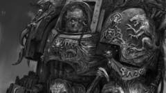 Space Marines grayscale monochrome