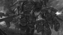 Space Marines monochrome concept