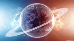 Space planet planetary rings space art digital art