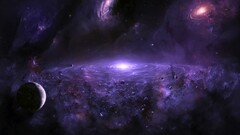 Space planet space art galaxy asteroid digital art