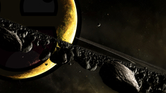 Space ring planets Meteors 1600x1200