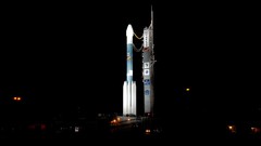 Space shuttle outer space lift off