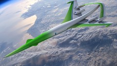 Space sun blue planets jet outer space digital art Earthbound 