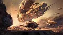 Spaceships concept art artwork