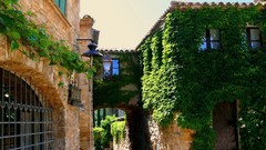 Spain houses greenery Catalonia towns