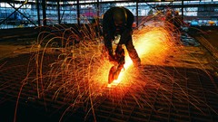 Sparks Saw worker