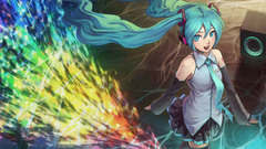 Speakers blue hair twintails