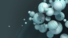 Spheres teal digital art