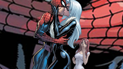 Spider-Man kissing Mary Jane