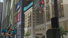 Spider-Man weapons buildings illustrations