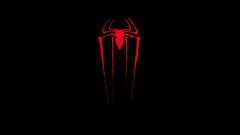 Spiders black background minimalistic Spider-man logo