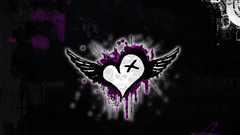 Spidey heart wings abstract