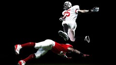 Sports American Football jumping