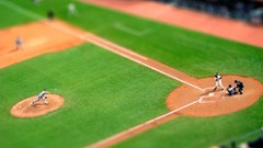 Sports baseball tilt-shift baseball field