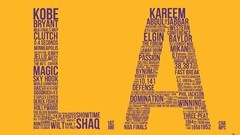 Sports basketball Typography nba los angeles lakers