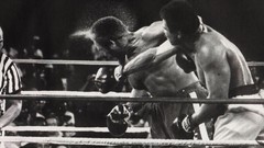 Sports black and white fight knockout boxing muhammad ali