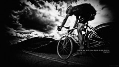 Sports black and white motivation triathlon fitness biking 