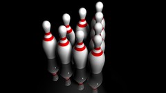 Sports black background pins bowling mirrors