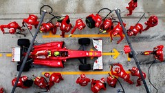 Sports cars Ferrari pit Felipe Massa formula one